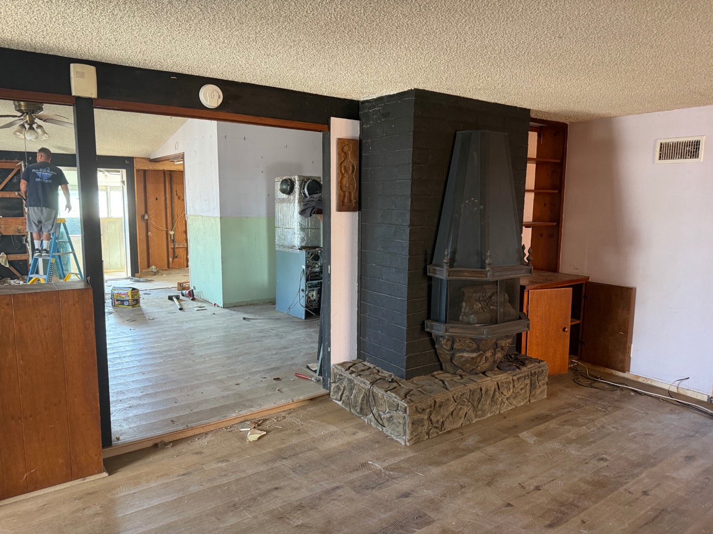 Crew planning during interior demolition and remodel