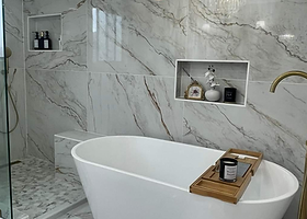 Luxury marble bathroom remodel