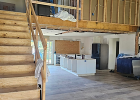 Interior home renovation open floor plan